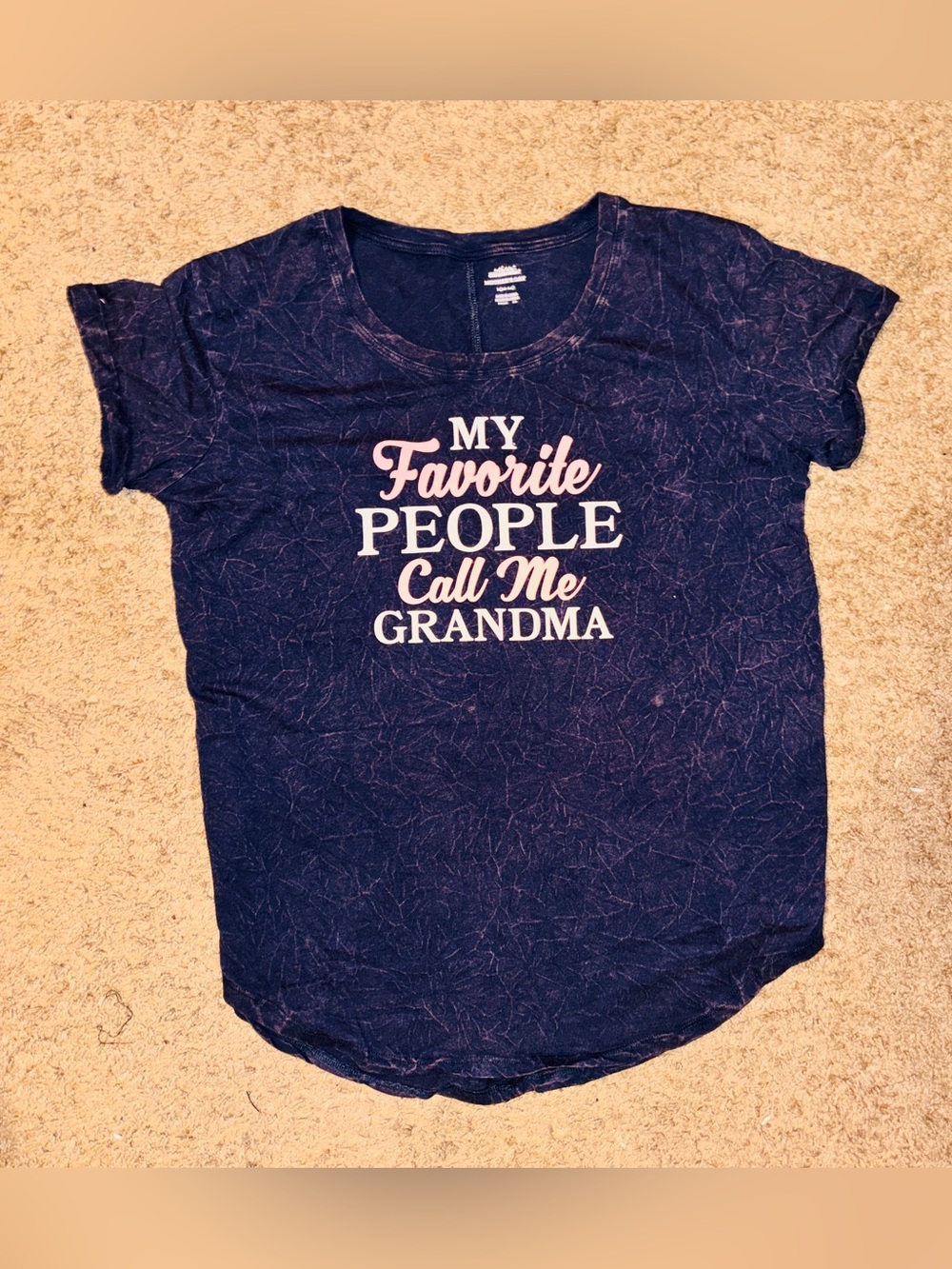 Navy Short Sleeve 'My Favorite People Call Me Grandma' Graphic Tee